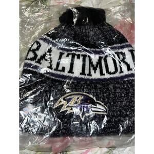 BALTIMORE RAVENS NEW ERA KNIT CUFF POM BEANIE HAT NWT NFL On Field Winter NWT